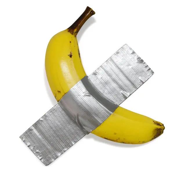 Duct Tape Banana Handmade Resin Wall Sculpture
