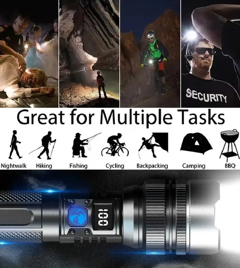 🔦 High-Power LED Flashlight – Powerful Light for Any Situation