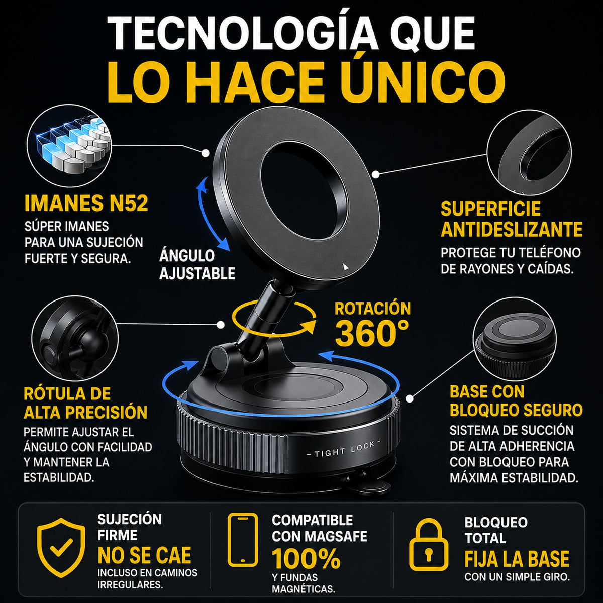 🧲 SOPORTE DE TELÉFONO MAGNÉTICO 🧲