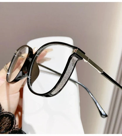 🕶️ Oversized Fashion Prescription Glasses – Trendy Photochromic Lenses with Blue Light Blocking ✨