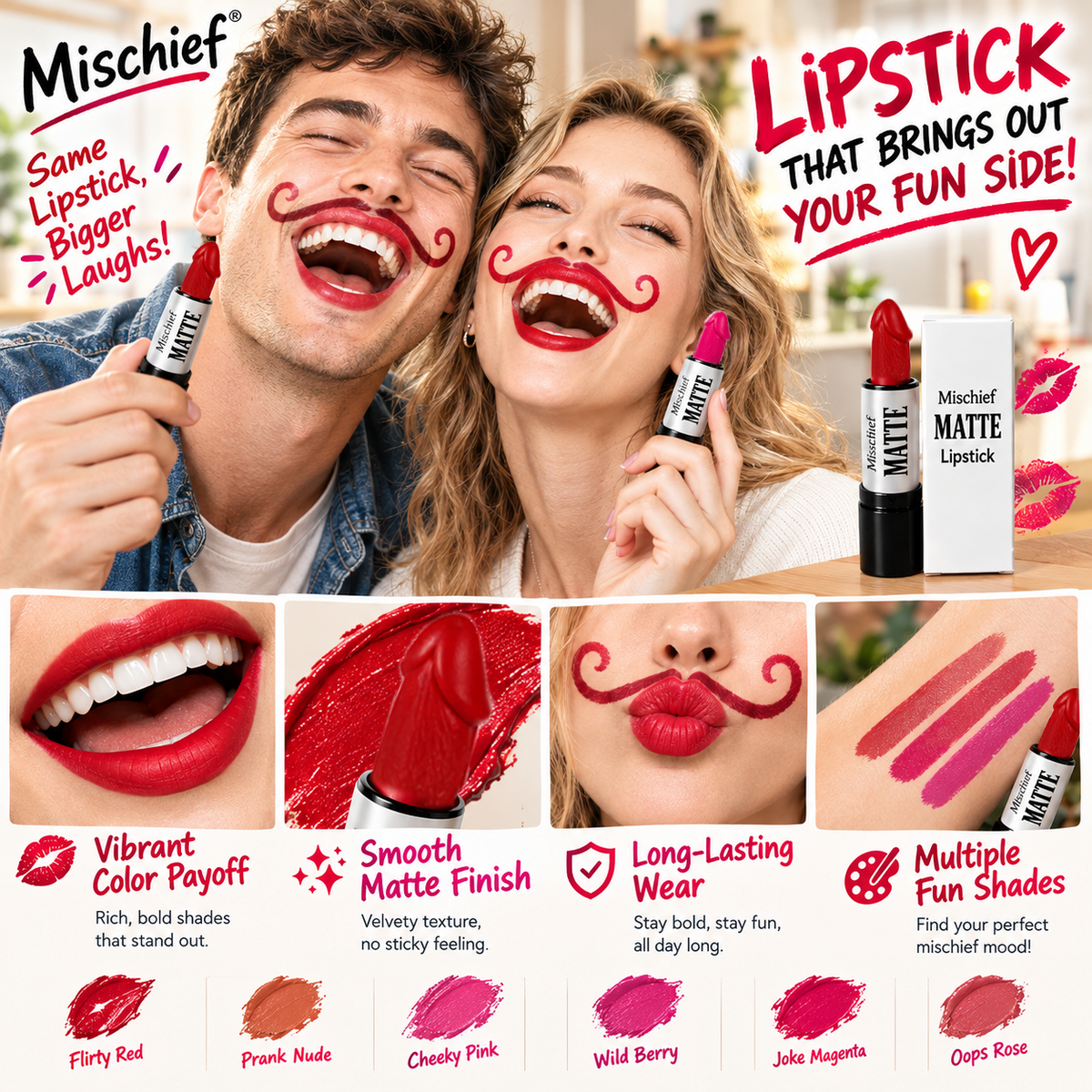 dht™⭐FUNNY LIPS PRANK LIPSTICK🎁Great for Halloween＆Christmas gag gifts for women