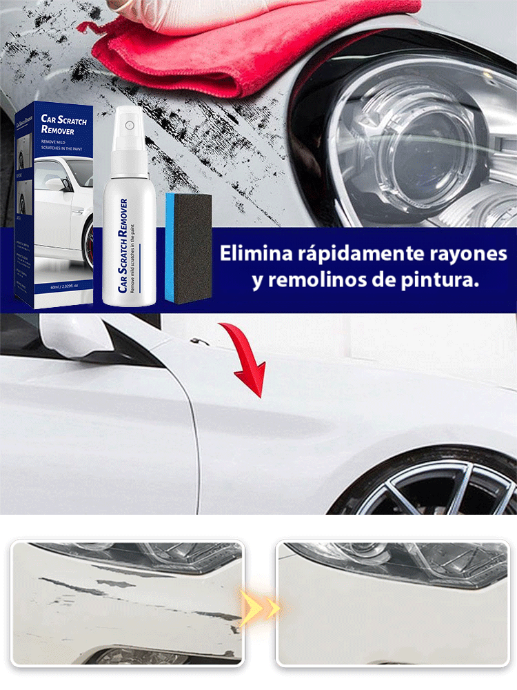 🔥Spray reparador de arañazos para coche – ¡Ahorra dinerales en el taller!