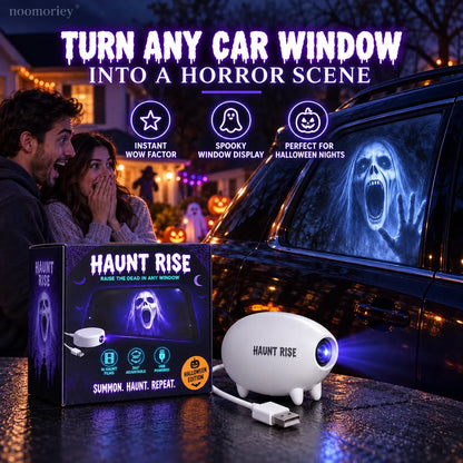 👻 Haunt Rise Halloween Window Projector-360° Adjustable Stand for Home Decor 🎃