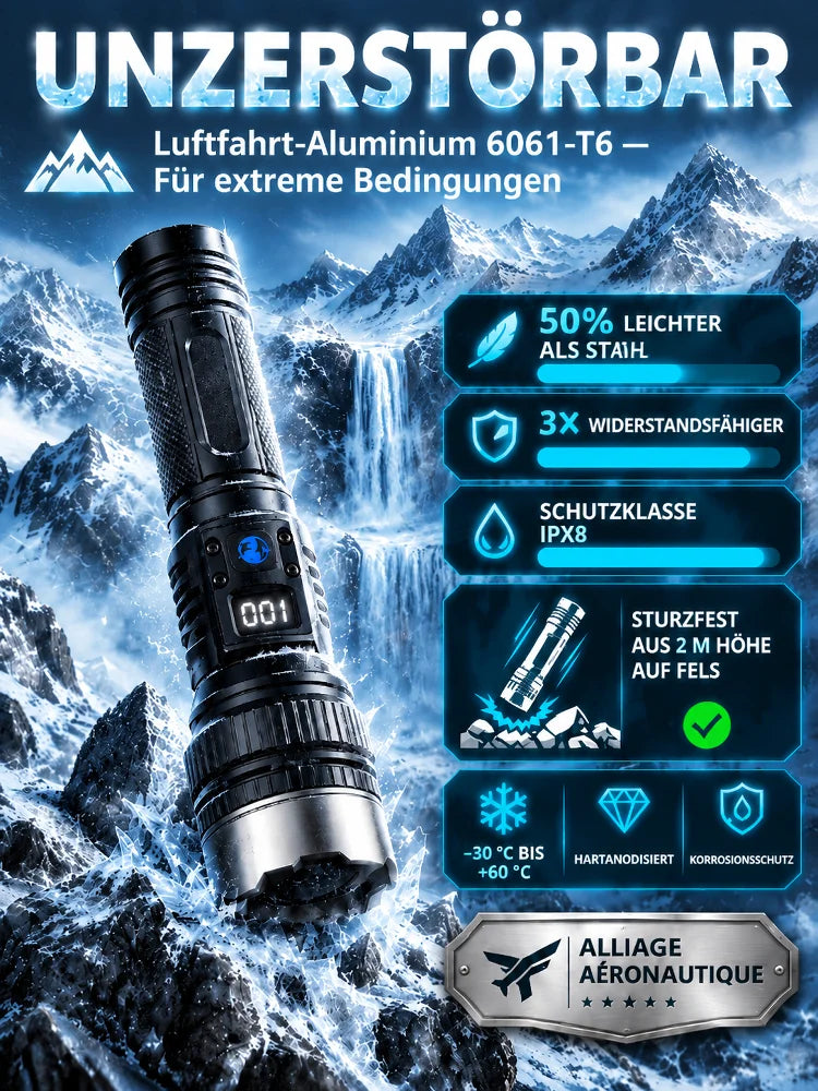 【Ultra Bright Sky Cannon】Ultra-bright white laser flashlight, Rechargeable and portable for emergencies