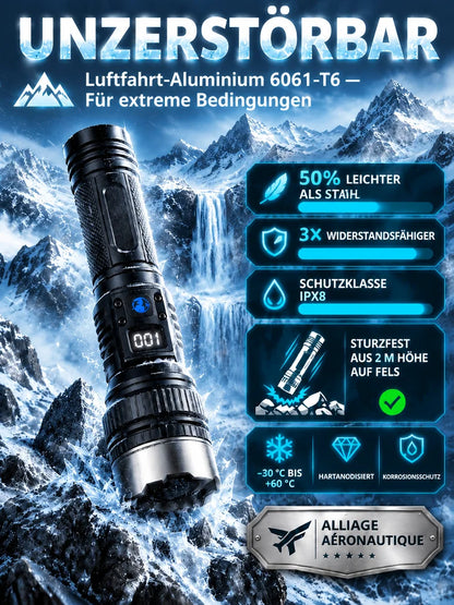 【Ultra Bright Sky Cannon】Ultra-bright white laser flashlight, Rechargeable and portable for emergencies