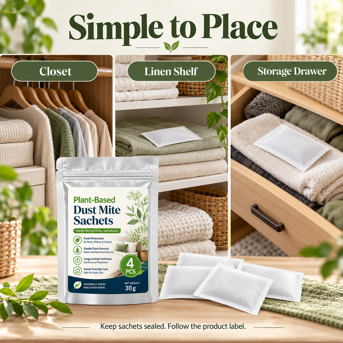 Plant-Based Mite Repellent Pouches🌿🛡️-JOE