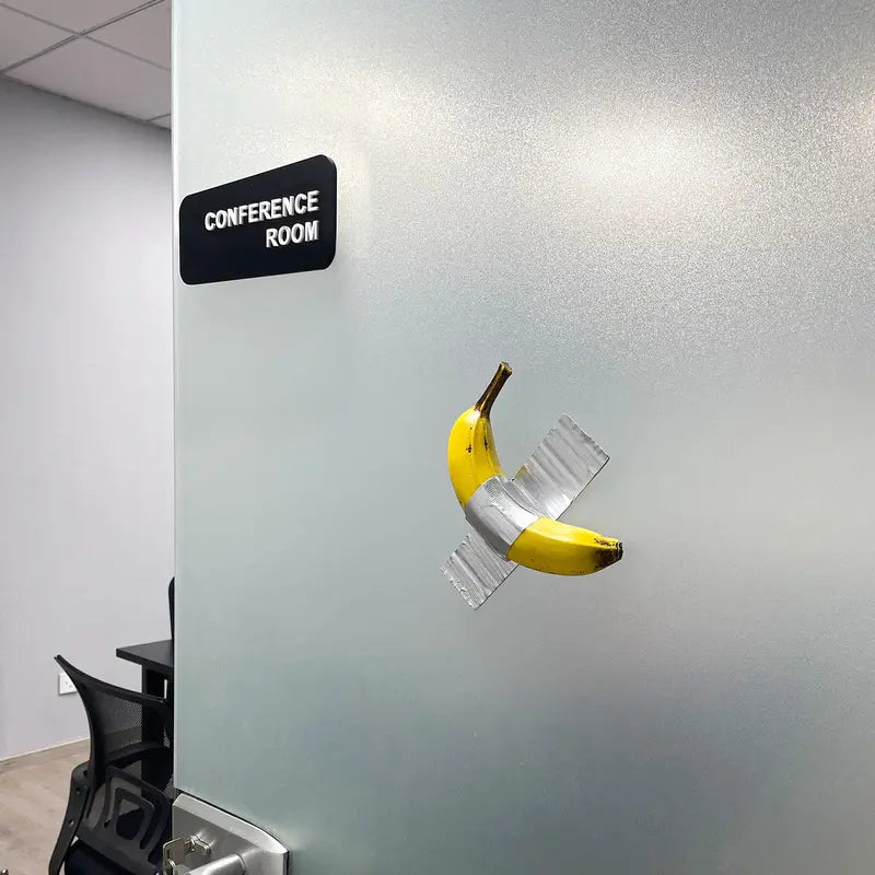 Duct Tape Banana Handmade Resin Wall Sculpture