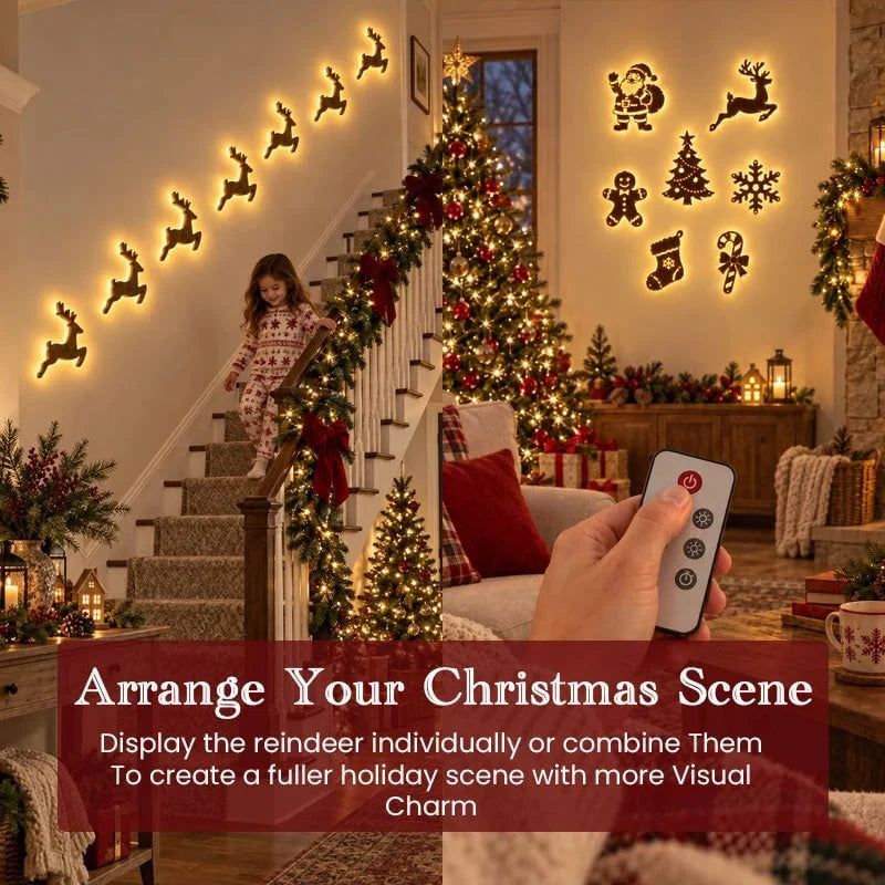 🦌 Glowing LED Reindeer Wall Decor – Festive Christmas Lighting 🎄