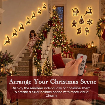 🦌 Glowing LED Reindeer Wall Decor – Festive Christmas Lighting 🎄