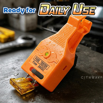 24V DC Car Fuse Tester Puller, Easy Tool to Test, Find & Remove Blown ATO/ATC/ATM Blade and Glass Tube Fuses in Car Fuse Box