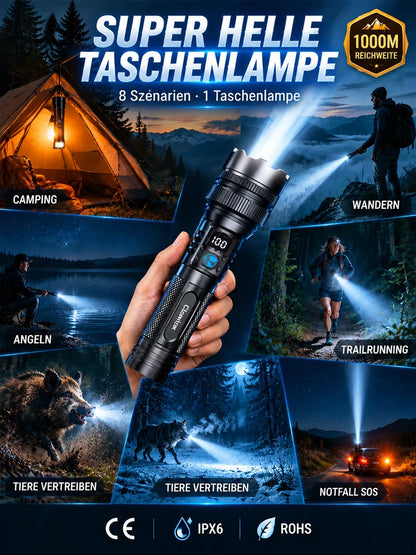 【Ultra Bright Sky Cannon】Ultra-bright white laser flashlight, Rechargeable and portable for emergencies