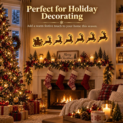 🎄 Light-Up Christmas Wall Decoration – Reindeer & Christmas Motifs, 7-Piece Decor Set, 6 Variants to Choose From
