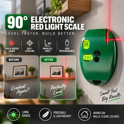 🔧90° Right‐Angle Laser Level Square | Infrared Line Marker for Tiling & DIY Projects