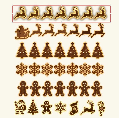 🎄 Light-Up Christmas Wall Decoration – Reindeer & Christmas Motifs, 7-Piece Decor Set, 6 Variants to Choose From