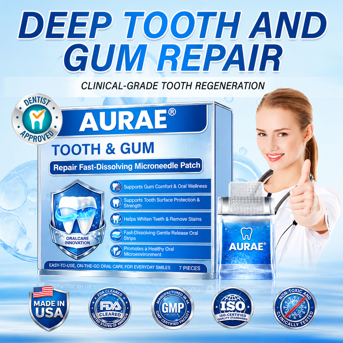 Ceoerty® Tooth & Gum Care Fast-Dissolving Microneedle Patch✨ (𝟓-𝐢𝐧-𝟏 💎 𝐑𝐞𝐛𝐮𝐢𝐥𝐝 𝐄𝐧𝐚𝐦𝐞𝐥 & 𝐃𝐞𝐧𝐭𝐢𝐧 • 𝐒𝐭𝐫𝐞𝐧𝐠𝐭𝐡𝐞𝐧 𝐆𝐮𝐦𝐬 • 𝐄𝐫𝐚𝐝𝐢𝐜𝐚𝐭𝐞 𝐓𝐚𝐫𝐭𝐚𝐫 & 𝐎𝐝𝐨𝐫 • 𝐖𝐡𝐢𝐭𝐞𝐧𝐢𝐧𝐠 • 𝐒𝐭𝐨𝐩 𝐓𝐨𝐨𝐭𝐡 𝐒𝐞𝐧𝐬𝐢𝐭𝐢𝐯𝐢𝐭𝐲)
