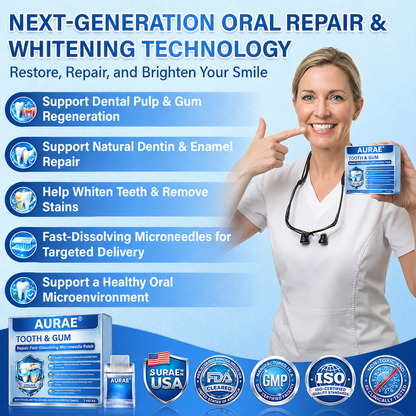Ceoerty® Tooth & Gum Care Fast-Dissolving Microneedle Patch✨ (𝟓-𝐢𝐧-𝟏 💎 𝐑𝐞𝐛𝐮𝐢𝐥𝐝 𝐄𝐧𝐚𝐦𝐞𝐥 & 𝐃𝐞𝐧𝐭𝐢𝐧 • 𝐒𝐭𝐫𝐞𝐧𝐠𝐭𝐡𝐞𝐧 𝐆𝐮𝐦𝐬 • 𝐄𝐫𝐚𝐝𝐢𝐜𝐚𝐭𝐞 𝐓𝐚𝐫𝐭𝐚𝐫 & 𝐎𝐝𝐨𝐫 • 𝐖𝐡𝐢𝐭𝐞𝐧𝐢𝐧𝐠 • 𝐒𝐭𝐨𝐩 𝐓𝐨𝐨𝐭𝐡 𝐒𝐞𝐧𝐬𝐢𝐭𝐢𝐯𝐢𝐭𝐲)