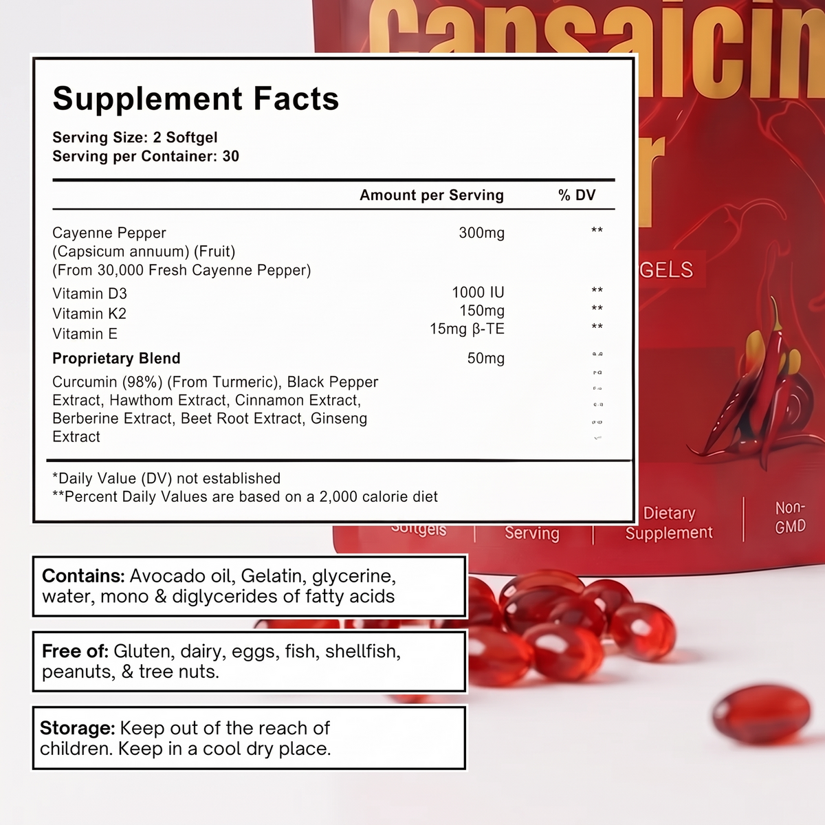 🔥 MEGA BLOWOUT SALE🔥 12-in-1 Capsaicin Complex Softgels