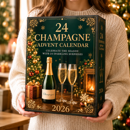 2026 Champagne Advent Calendar - 24 Days of Luxury Sparkling Wine | Limited Edition Holiday Countdown