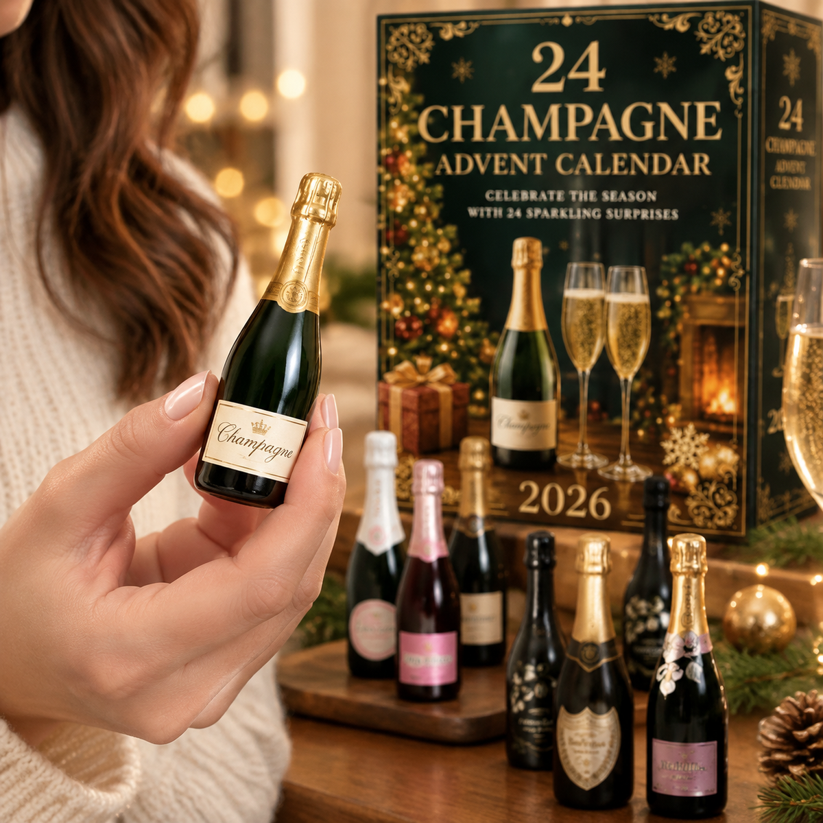 2026 Champagne Advent Calendar - 24 Days of Luxury Sparkling Wine | Limited Edition Holiday Countdown