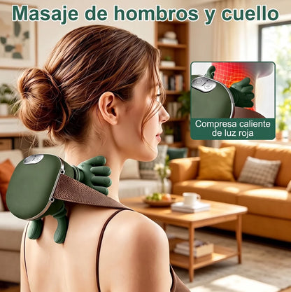 Masajeador de Cuello con Calor · Mano de Masaje 4D