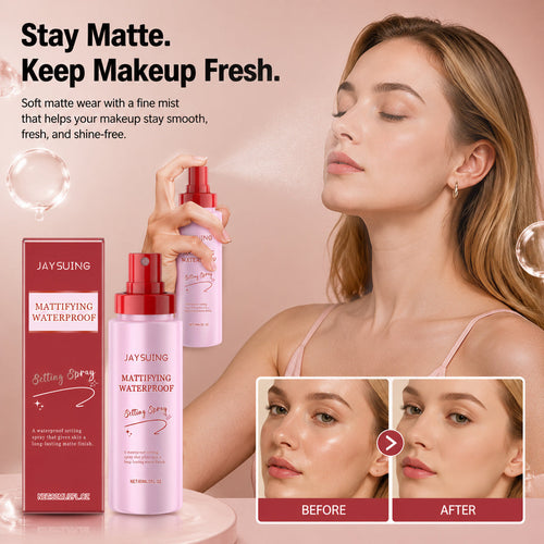 Hyaluronic Acid Waterproof Matte Setting Spray – Transfer-Proof & Shine Control