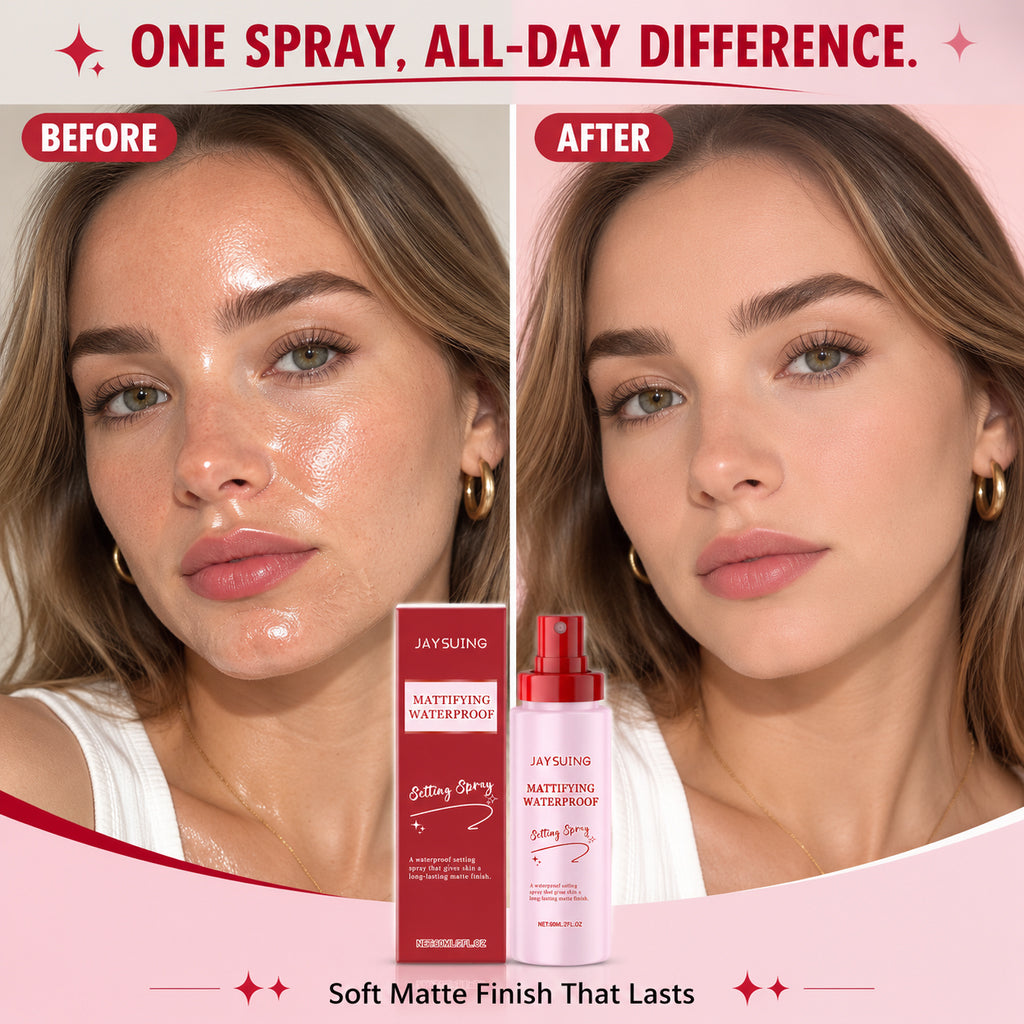 Hyaluronic Acid Waterproof Matte Setting Spray – Transfer-Proof & Shine Control
