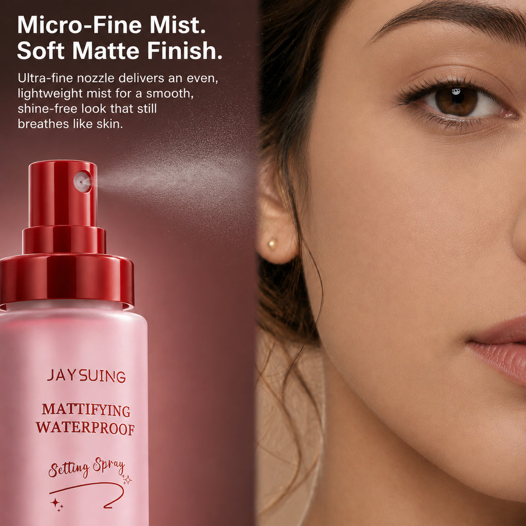 Hyaluronic Acid Waterproof Matte Setting Spray – Transfer-Proof & Shine Control