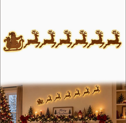 🦌 Glowing LED Reindeer Wall Decor – Festive Christmas Lighting 🎄
