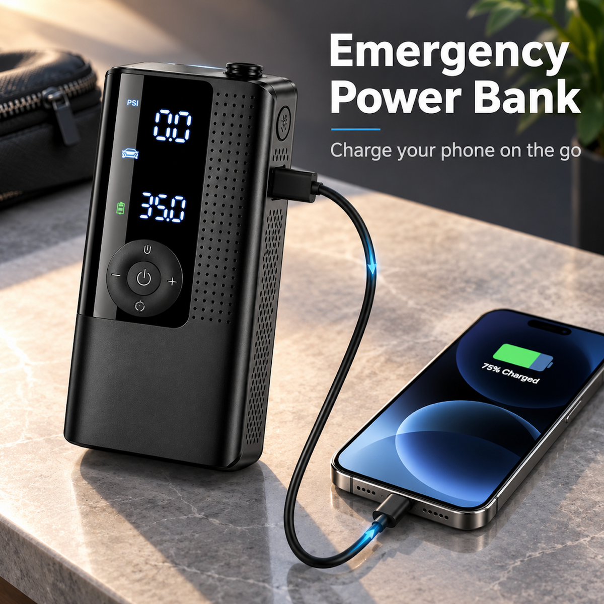 Portable Air Pump & Smart Tire Inflator