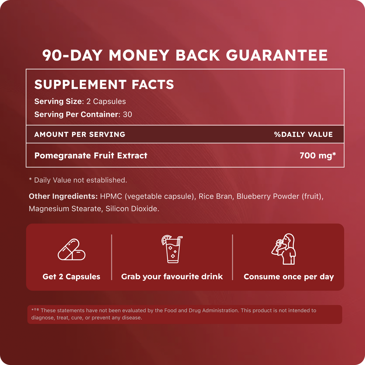 Organic Pomegranate Extract Capsules