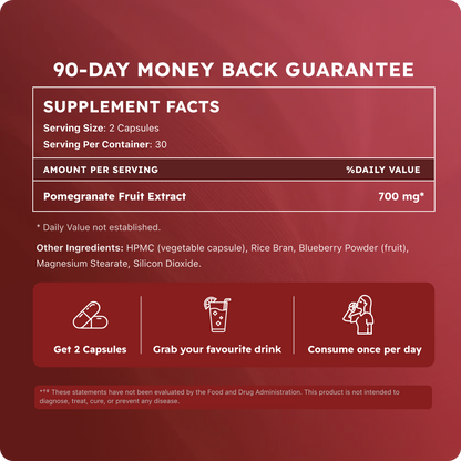 Organic Pomegranate Extract Capsules