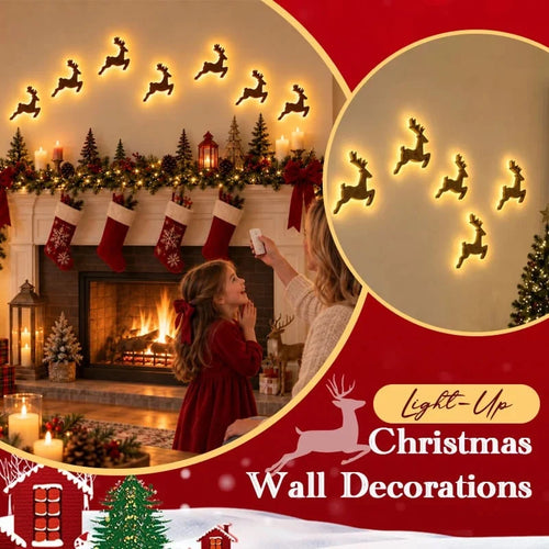 🦌 Glowing LED Reindeer Wall Decor – Festive Christmas Lighting 🎄