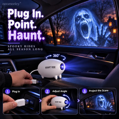 🎃 👻 Haunt Rise Halloween Window Projector-360° Adjustable Stand for Home Decor 🎃