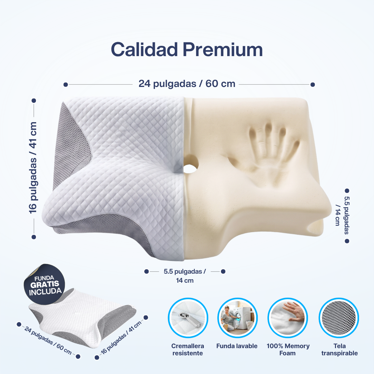 OrthoSleep™ – Almohada Cervical-Consigue un sueño perfecto