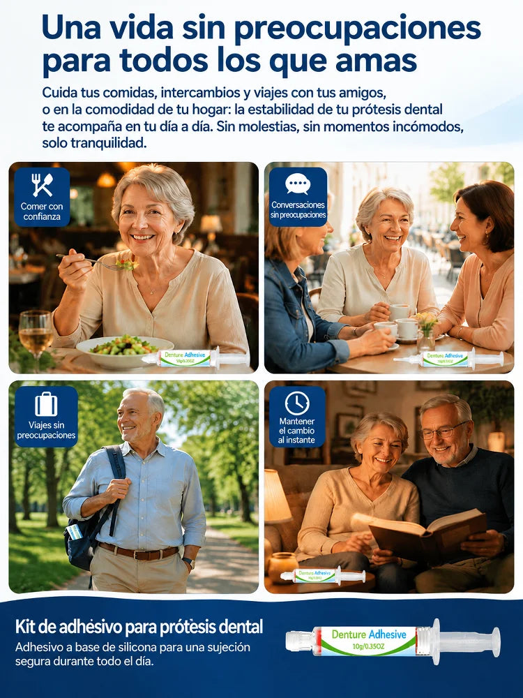 Juego de adhesivo para dentaduras postizas🦷