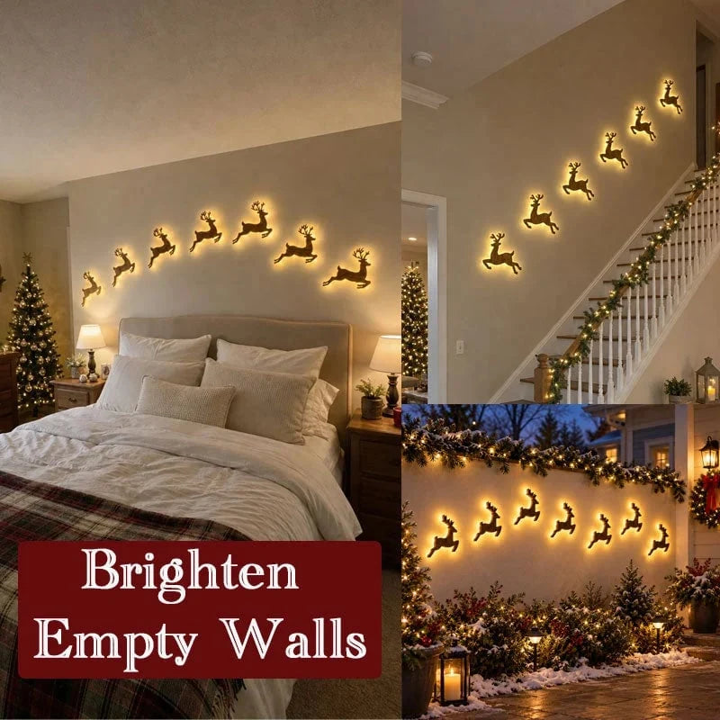 🦌 Glowing LED Reindeer Wall Decor – Festive Christmas Lighting 🎄