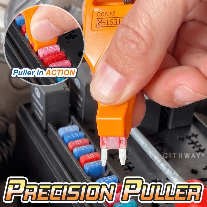 24V DC Car Fuse Tester Puller, Easy Tool to Test, Find & Remove Blown ATO/ATC/ATM Blade and Glass Tube Fuses in Car Fuse Box