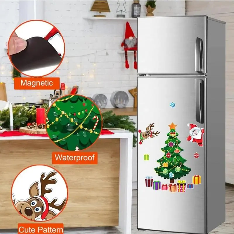 Christmas Fridge Magnet Decoration Set for Kids DIY Holiday Kitchen Decor