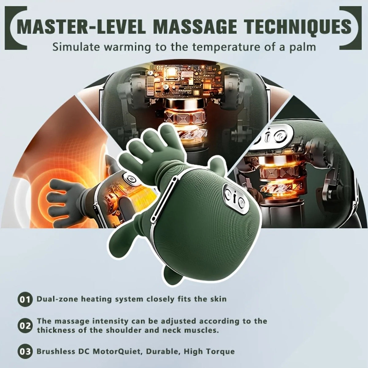 Deep Relief Heated Neck &amp; Shoulder Massager