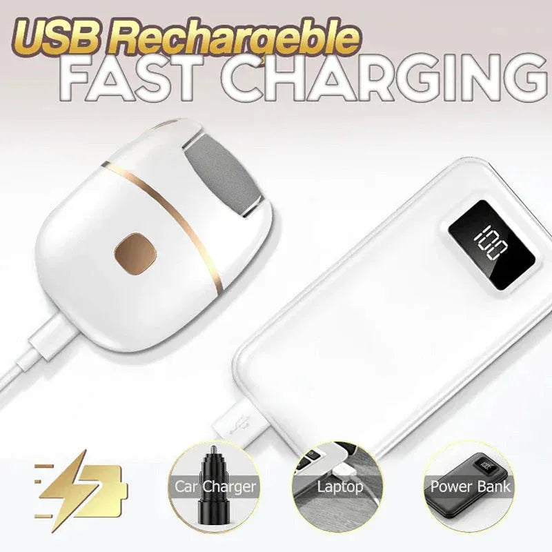 ⏳ Limited-time offer⏳ Rechargeable electric foot file for calluses Two speeds and removable grinding head USB charging Available