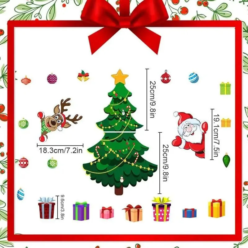 Christmas Fridge Magnet Decoration Set for Kids DIY Holiday Kitchen Decor