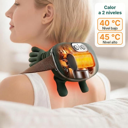Masajeador de Cuello con Calor · Mano de Masaje 4D