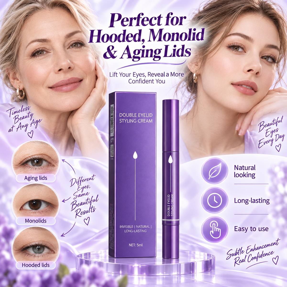 【Buy 1, Get 1 Free】Invisible Double Eyelid Styling Cream Pen