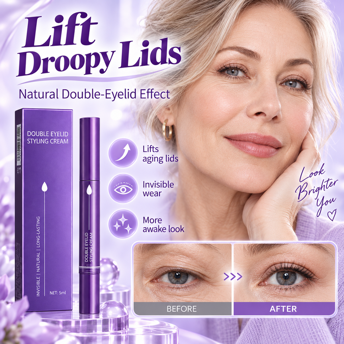 【Buy 1, Get 1 Free】Invisible Double Eyelid Styling Cream Pen