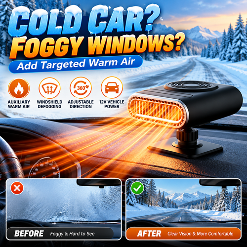 🔥 Portable Car Heater – Warm Air & A Clear Windshield In Seconds