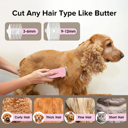 🔥Huge 25% Off Limited Time! Quiet Cordless Pet Clipper 🐶 Sharp Ceramic Blade, IPX7 Waterproof, 90 Mins Long Battery Life🐾