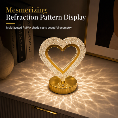 🔮 Crystal Geometric Night Light – Touch Control, 3D Refraction Glow & Rechargeable – Bedroom Atmosphere Lamp 🌙
